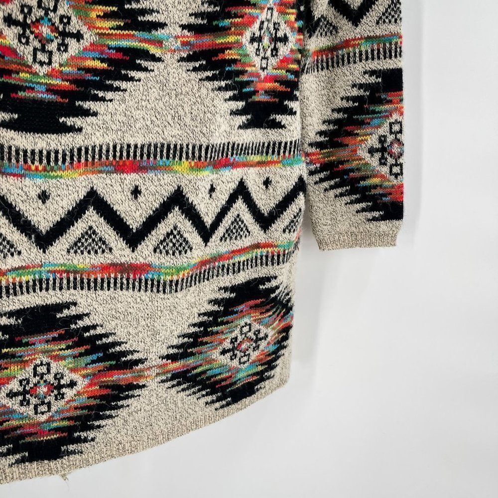 Dreamers Aztec Southwestern Long Sleeve Cardigan Sweater - Picture 6 of 8